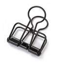 20 Pcs/Set Random Color Hollowed Out Design Binder Clip For Office School P