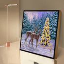 5D DIY Full Round Drill Diamond Painting Elk Christmas Tree Rhinestone Art