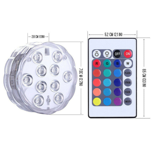 2018 LED Multi Color RGB Submersible Waterproof D 'Remote Control Light Bulb