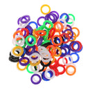 10Pcs Candy Color Hollow Silicone Key Cap Covers Topper Keyring Circle Holcda M!