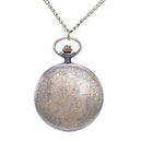 Large bronze quartz pocket watch Large creative design hollow petal pocket  M5M6