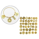 40 Lot Alloy Inspirational Letters Charms Pendants Mixed DIY Craft Findings