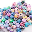 100pcs Beads Jewelry Accessory Ceramic Round 8 mm Dia. G9O6