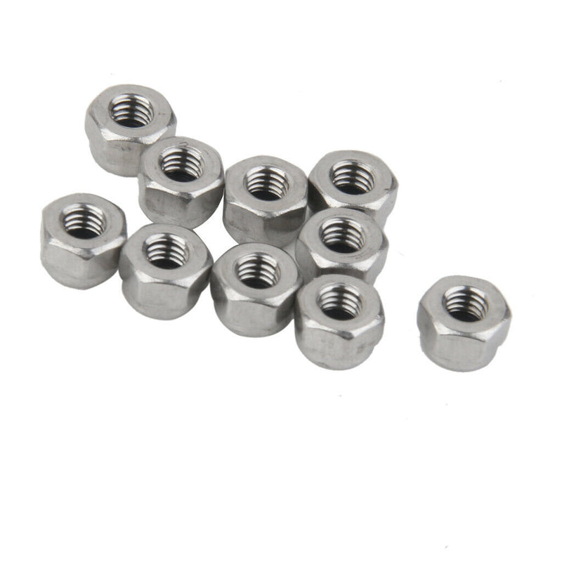 10Pcs M3 Stainless Steel Collar Insert Self-lock Nuts Bolts Screws