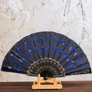 Elegant Embroidered Flower Peacock Pattern Sequin Fabric Folding Handheld H