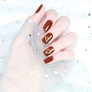 10pcs Hollow Triangle Copper Nail Art Charms Glitter Rhinestones Nail Studs