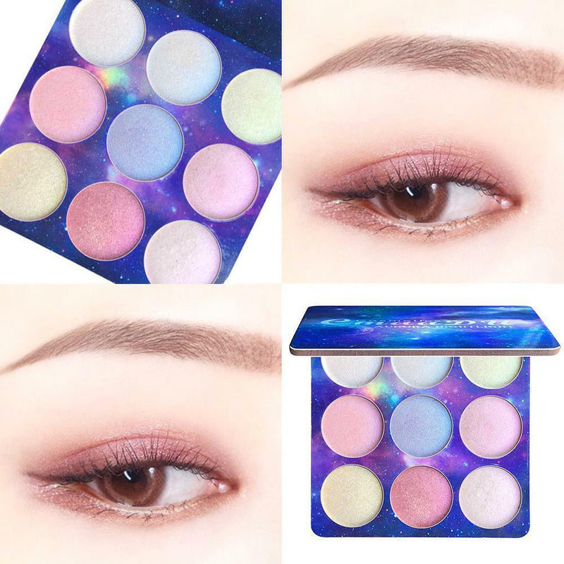 9Color Contour Face Glow Concealer Highlight Giltter Eyeshadow Makeup Palette