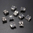 10Pcs Mini USB Female 5Pin B Socket 4 Legs SMT SMD Soldering Connector PortWM