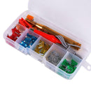 60pcs Car Micro Blade Fuse Assortment Auto Blade Fuses with Test Pen+Clip+Box