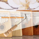 Kalimba Tuning Hammer Wooden Handle Metal Tuning Hammer for Thumb Piano