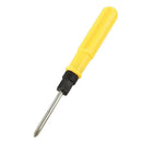 Yellow handle slotted Phillips cross head screwdriver 6.7 inchlength X9O8