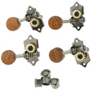 Pack of 4 Open Tuning Pegs Tuners Mahogany Knobs for Ukulele/Acoustic Guitar