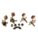 4pcs Acoustic Guitar Tuning Peg Tuner Machine Head with Wooden Buttons for