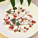 20Pcs/Set Enamel Mixed Christmas Charms Pendant Craft For DIY Jewelry Making Set