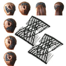 2pcs Magic Beading Stretch Hair Combs Double Clips Hair Styling Accessories for