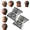 2pcs Magic Beading Stretch Hair Combs Double Clips Hair Styling Accessories for