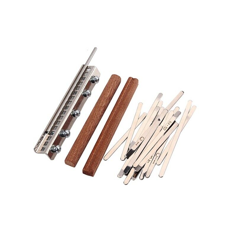1 Set Steel Kalimba Mbira DIY 17 Keys with Thumb Piano Bridge Musical Instr Y4N5