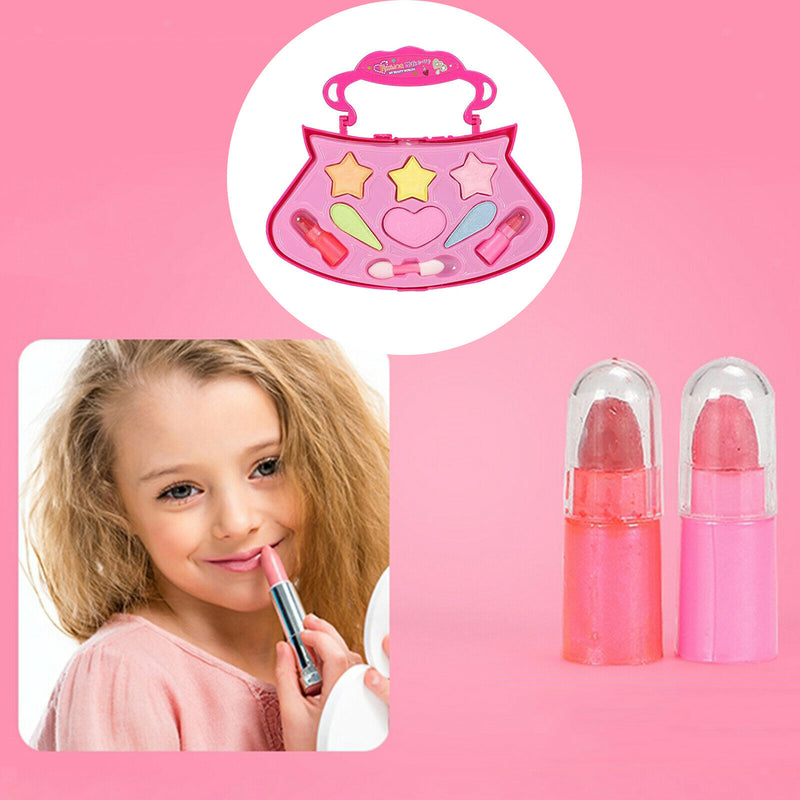 Girls Makeup Set Palette Handbag Kids Play Eyeshadow Pretend Play Style 2