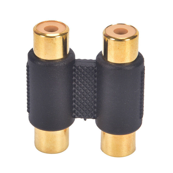 Double 2 x RCA Phono Coupler Female to Female Audio Video Connector Adaptor G ES