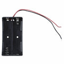 Black 2 x 3.7V 18650 Pointed Tip Batteries Battery Holder Case w Wire Leads Q3S1