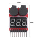 Lipo Li-ion Battery Low Voltage Alarm 1-8S Buzzer LED Indicator Checker Te A