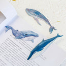 30pcs/box Whale Fish paper bookmark stationery book holder message c MO