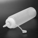 8X Clear White Plastic Squeeze Sauce Ketchup Cruet Oil Bottles 8oZ
