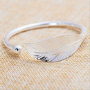 Simple Fashion stamped ball feather leaf bracelets jewelry bangles For wome O6I9
