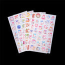 6pcs Cute scarf animal PVC paper stickers diy decoration album scrapbook  Z