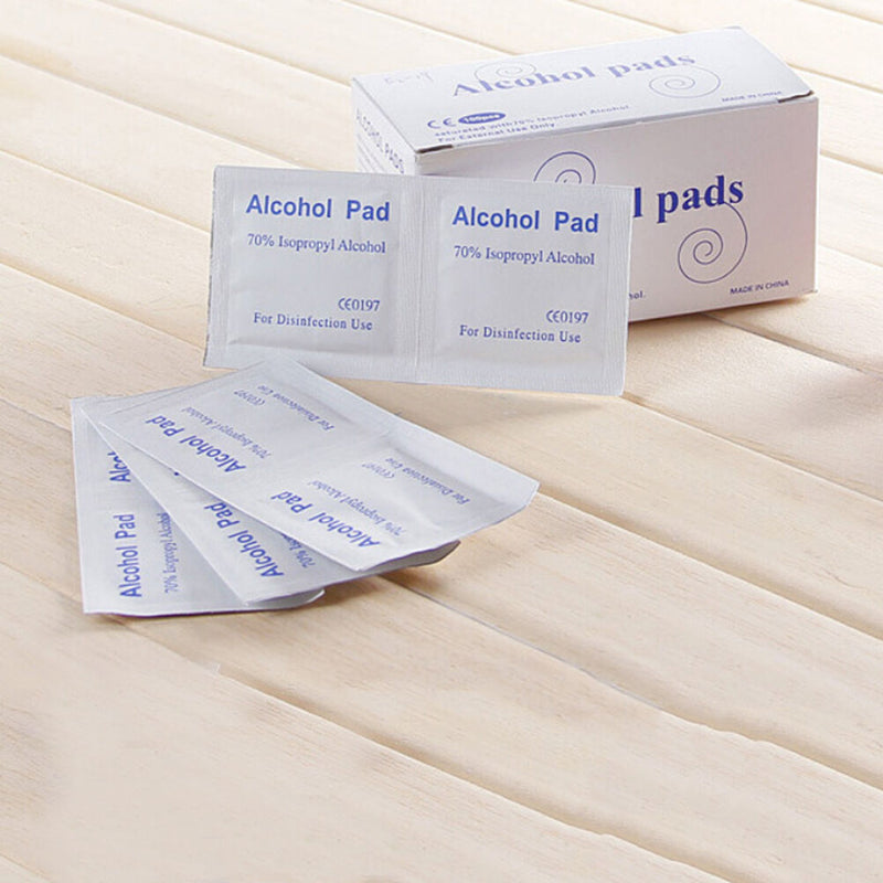 100pcs Alcohol Wipe Pad Medical Swab in Sachet Antibacterial Tool Cleanser -