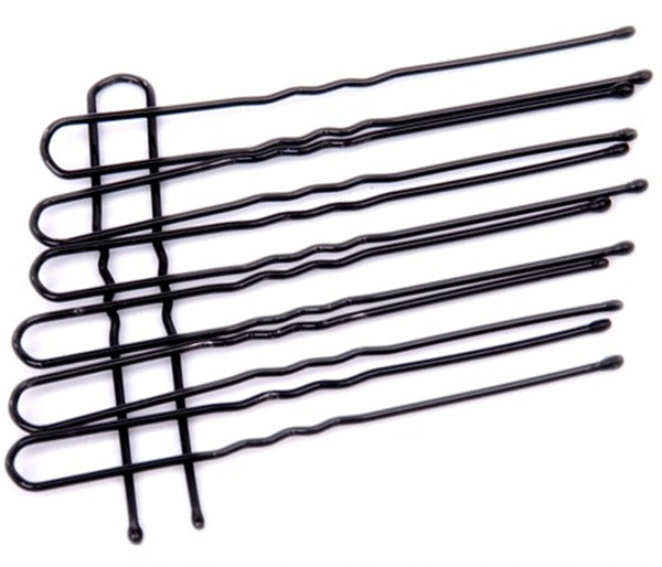 50pcs Hair Waved U-shaped Bobby Pin Barrette Salon Grip Clip Hairpins Black New