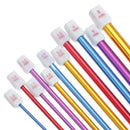 11pcs 10.6" Multicolour Aluminum TUNISIAN AFGHAN Crochet Hook Knit Needles