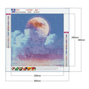 Full Drill Round Diamond Painting Moon Cross Stitch Embroidery Kit (CQ035)