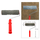 Rubber Paint Roller Brush Plastic Handle DIY Decorative Stone Pattern Home Wall