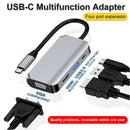 4 In 1 Type C HUB Adapter Accessories HDMI VGA USB3.0 PD Portable Splitter