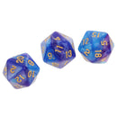 10pcs D20 Polyhedral Dice for Dungeons and Dragons Table Games Blue Purple