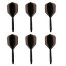 6Pc/set Transparent 2BA Thread Dart Shafts and Dart Flights Connection Black