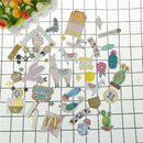 50pcs alpaca cardstock diecut stickers for scrapbooking card making  Z