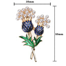 Alloy Drop Glazed Pearls Pineapple Tree Brooch Alloy Exquisite Brooch