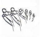 6Pcs Ceramic Ring Eyes Fishing Rod Guides Line Ring Stainless Steel Frame