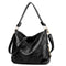 Women Bag Soft PU Leather Messenger Totes Handbags Shoulder Bags(Black)