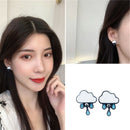 Fashion Woman Stud Earrings Simple Cartoon Stud Earrings Female White CloudSEAU