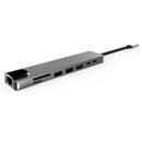 8 in 1 Type-C HUB to HDMI USB3.0 RJ45 PD TF Memory Card Converter Adapter