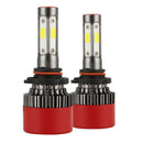 4-Sides LED Headlight Kit Hi/Lo Power Bulb 6000K Super Bright Head Light Lamp