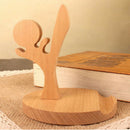 Wood Cell Phone Smart Phone Desk Stand Holder Table Decor - Kung Fu Boy