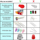 Sewing KIT, Premium Sewing Supplies, XL Spools of Thread, Most Useful Colors Ew