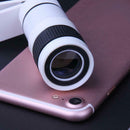 Universal 8X Zoom Optical Telephoto Telescope Lens for Phone Camera(White)
