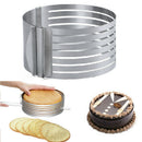 Adjustable Round Stainless Steel DIY Mousse Cake Ring Mold Layer Slicer Cutter