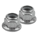 M6x1mm Stainless Steel Hex Flange Nylon Insert Locking Nuts 10 Pcs Y6H9