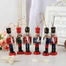 10cm Wooden Nutcracker Soldier Christmas Decoration Pendants Ornaments Toys Cy